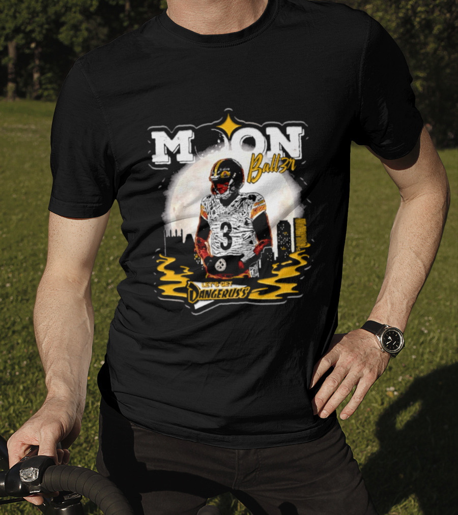 Pittsburgh Steelers Moon Ball3r Dangeruss Football Russell Wilson T-Shirt