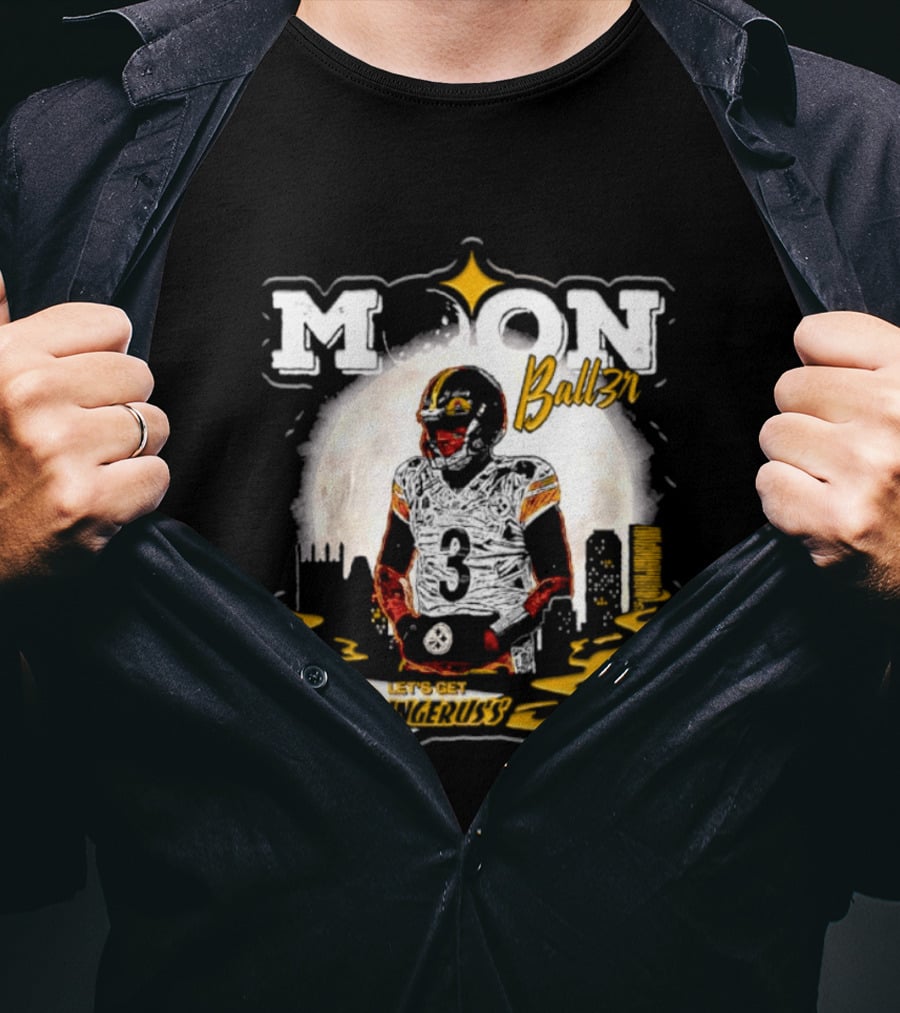 Pittsburgh Steelers Moon Ball3r Dangeruss Football Russell Wilson T-Shirt