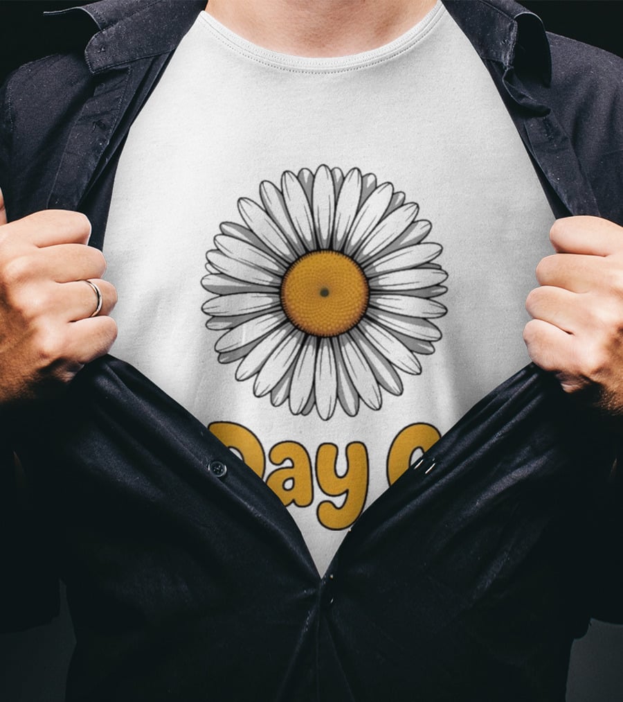 Day C Daisy Flower Vibrant Yellow Petals T-Shirt