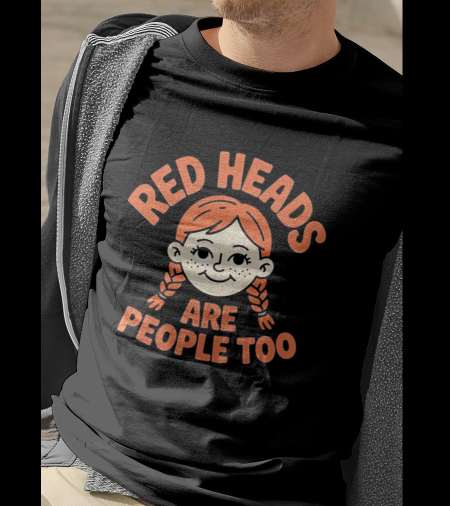 Red Heads Are People Too Cartoon Character With Braided Hair T-Shirt