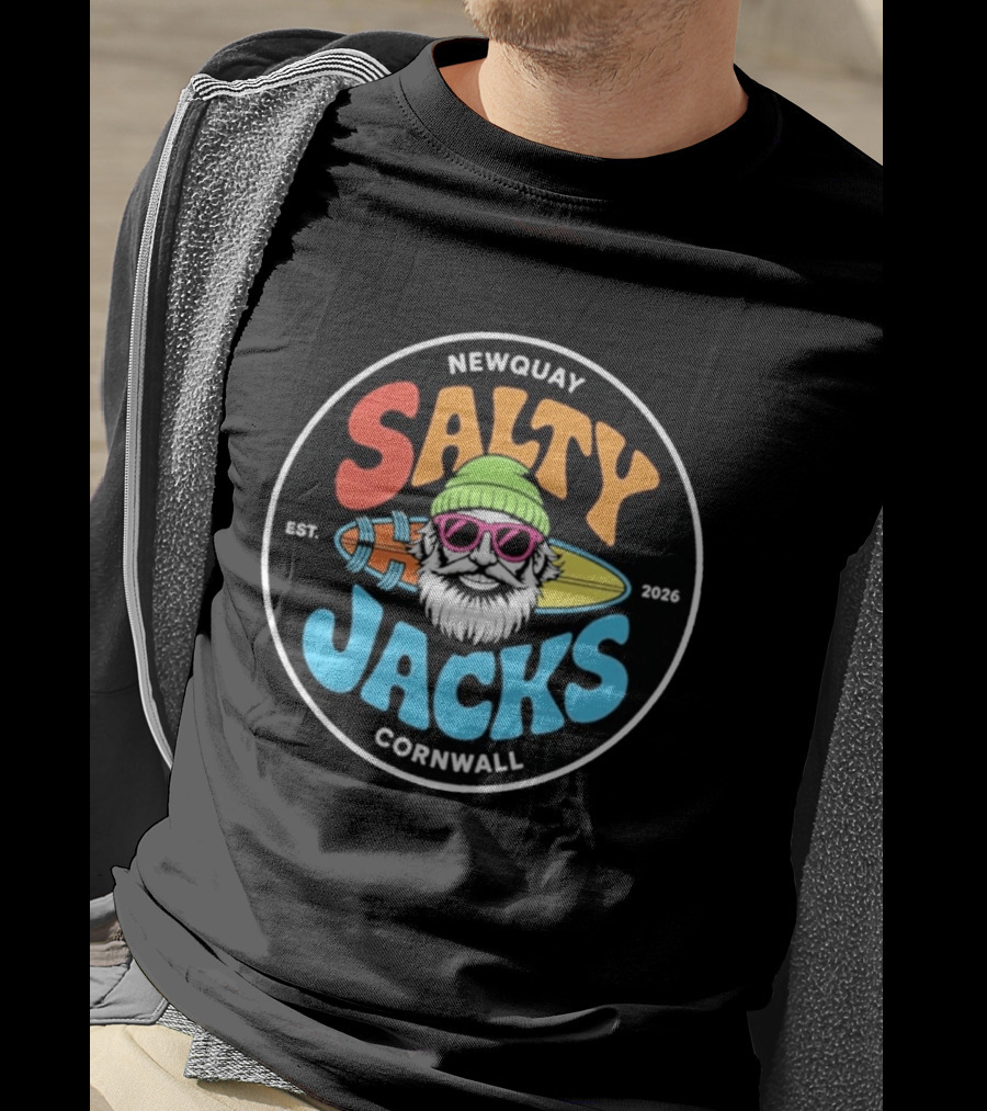 Newquay Salty Jacks Surf Shack Cornwall Est. 2026 T-Shirt