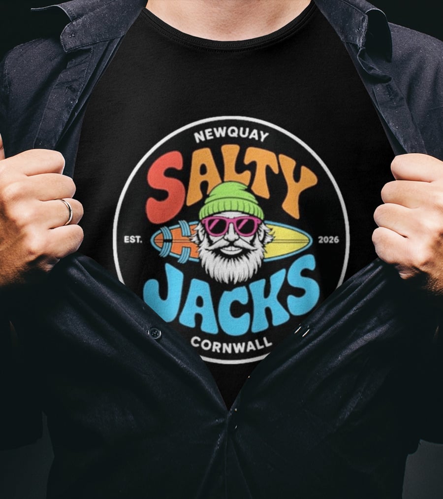 Newquay Salty Jacks Surf Shack Cornwall Est. 2026 T-Shirt