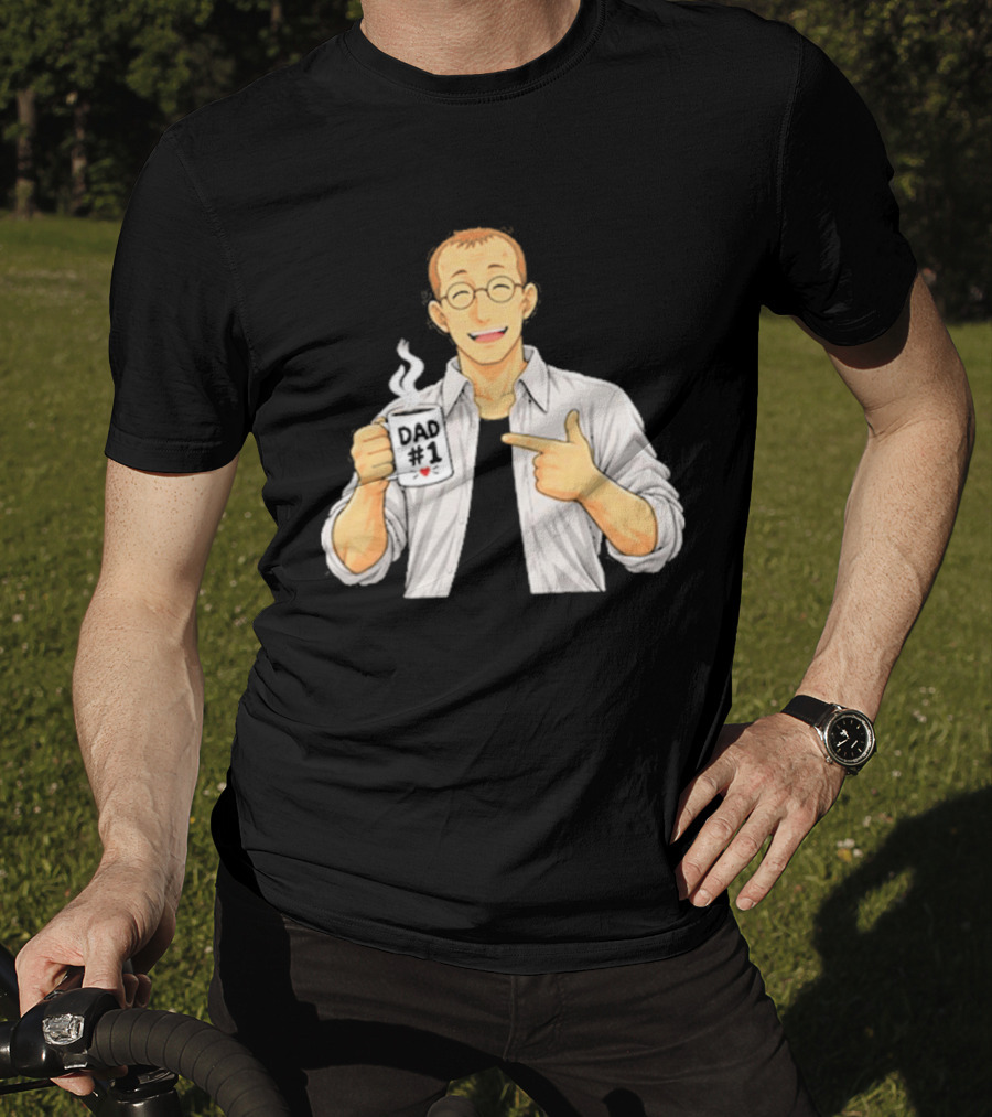 Shou Tucker Dad #1 Anime Character Holding A Cup T-Shirt