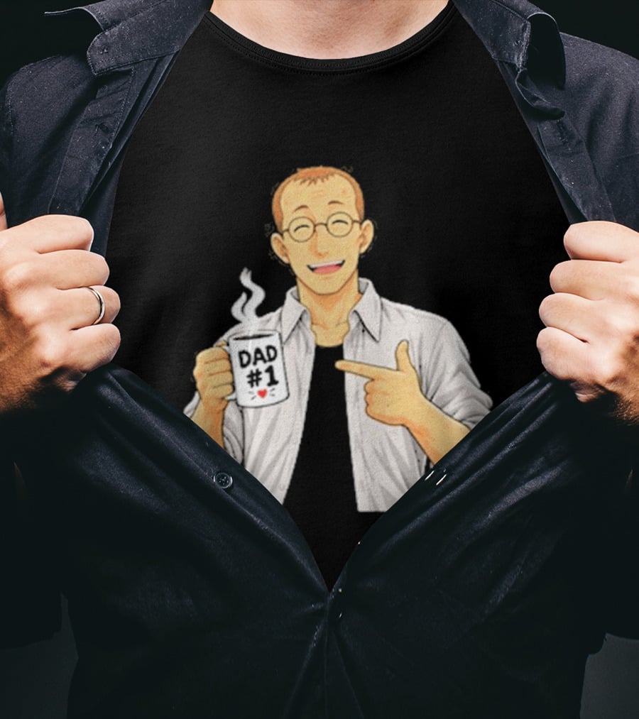 Shou Tucker Dad #1 Anime Character Holding A Cup T-Shirt