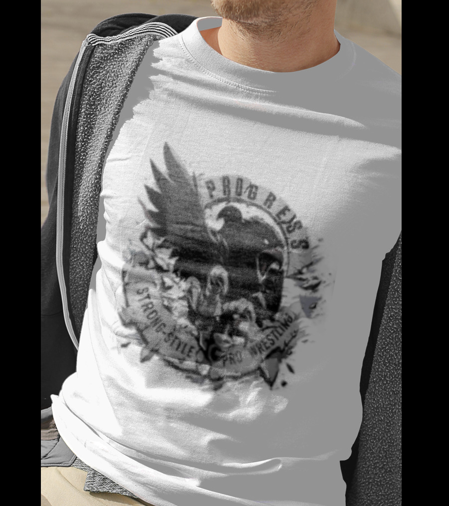 Progress Wrestling Eagle Strong Style Pro Wrestler T-Shirt