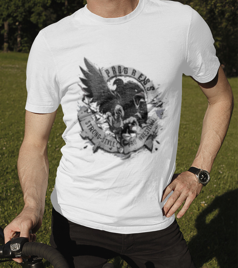 Progress Wrestling Eagle Strong Style Pro Wrestler T-Shirt