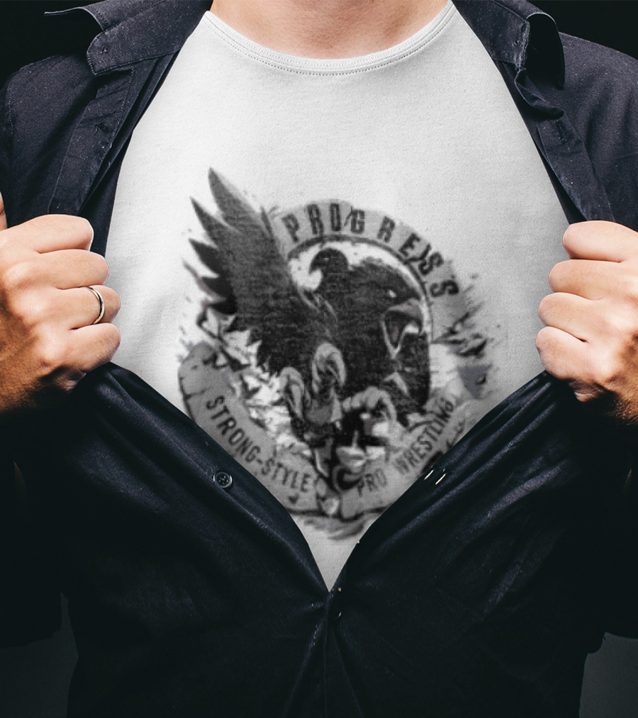Progress Wrestling Eagle Strong Style Pro Wrestler T-Shirt