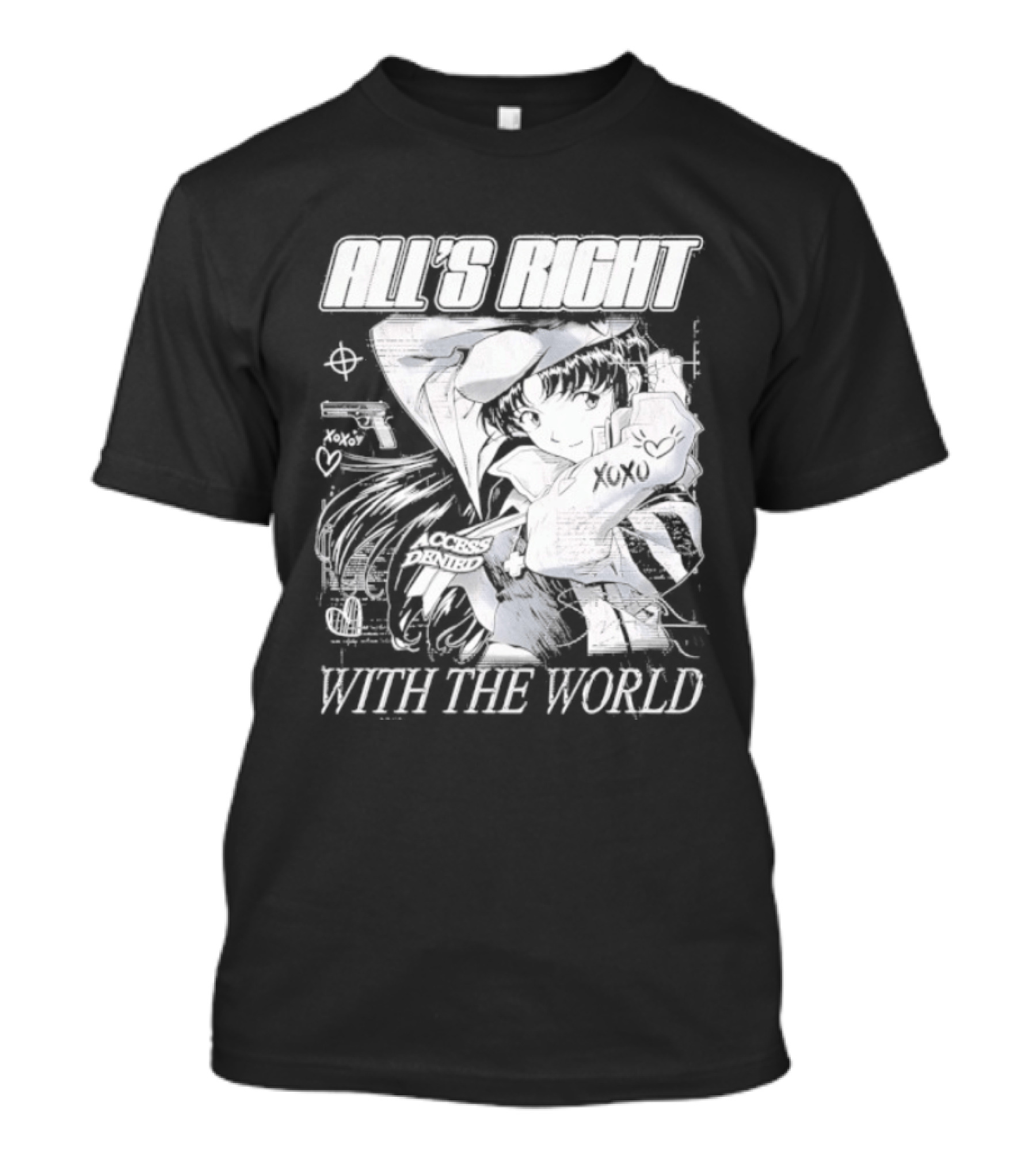 All's Right With The World Misato Katsuragi 90s Anime T-Shirt