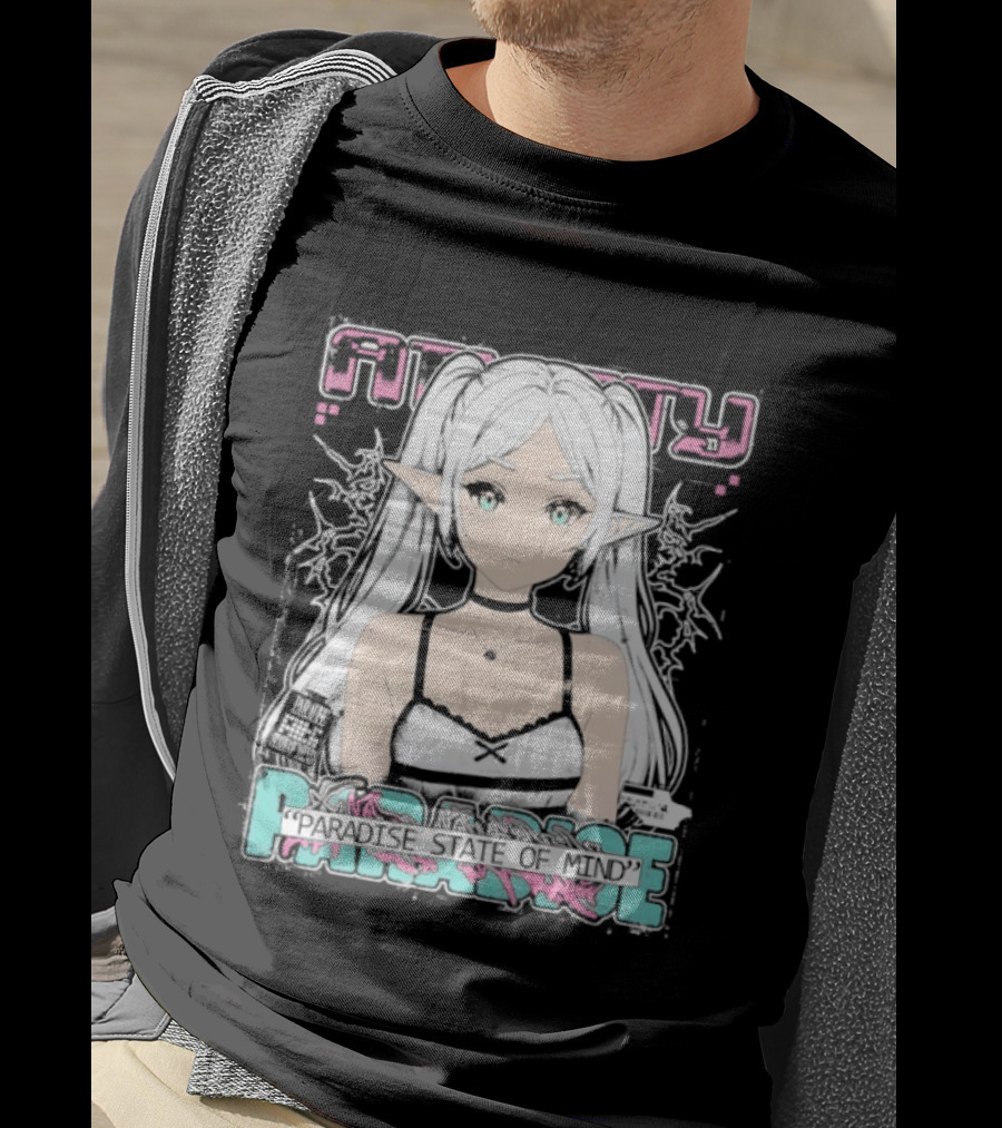 Best Frieren Paradise State Of Mind Anime Aesthetic Elf Girl T-Shirt