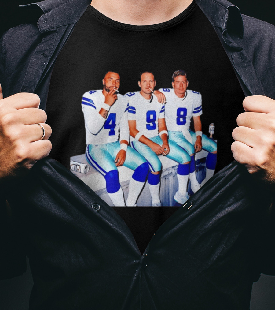 Klayton Adams Christian Parker Brandon Aubrey Dallas Cowboys Smoking Jerseys T-Shirt