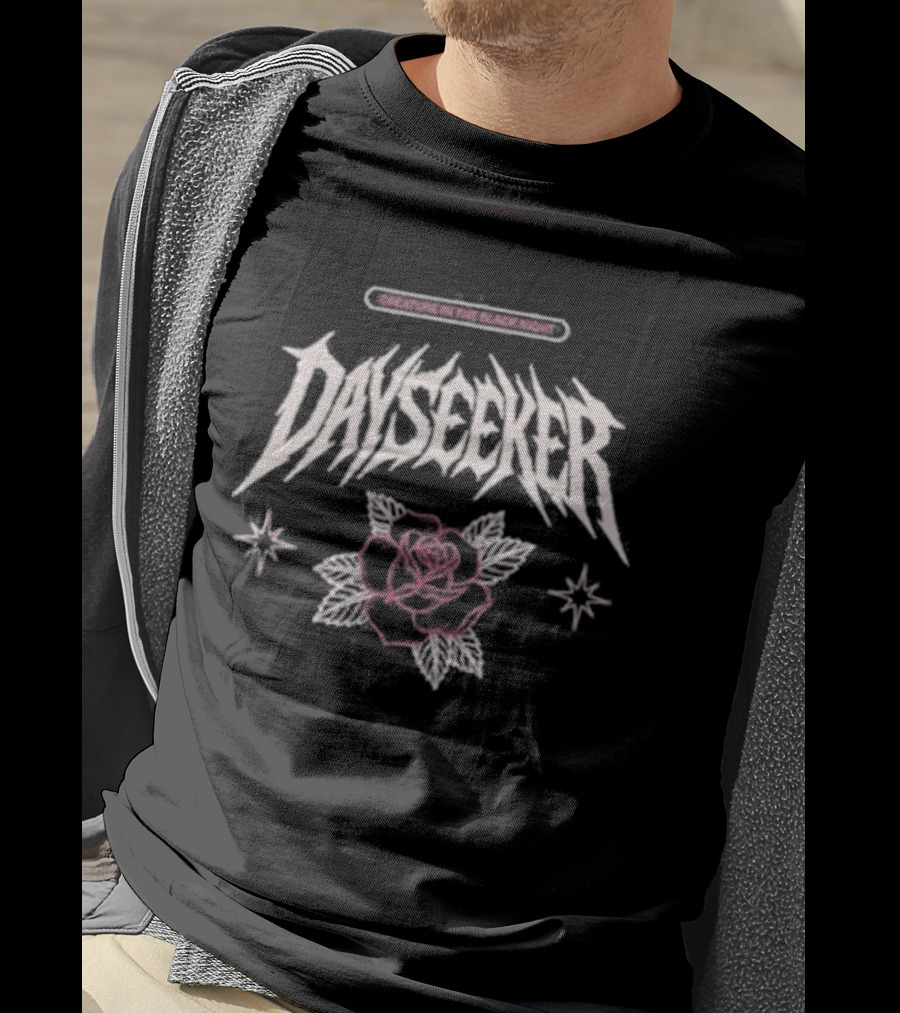 Dayseeker Creature In The Black Night Rose And Stars T-Shirt