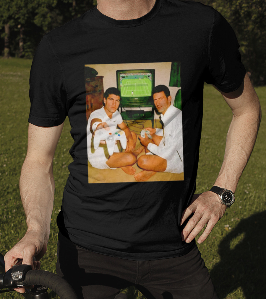Novak Djokovic Carlos Alcaraz Gaming Showdown T-Shirt