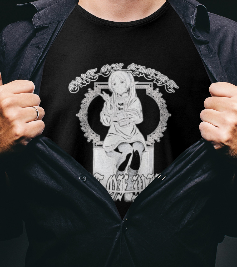 Frieren Out Of Sight Out Of Mind Anime Character Pose T-Shirt