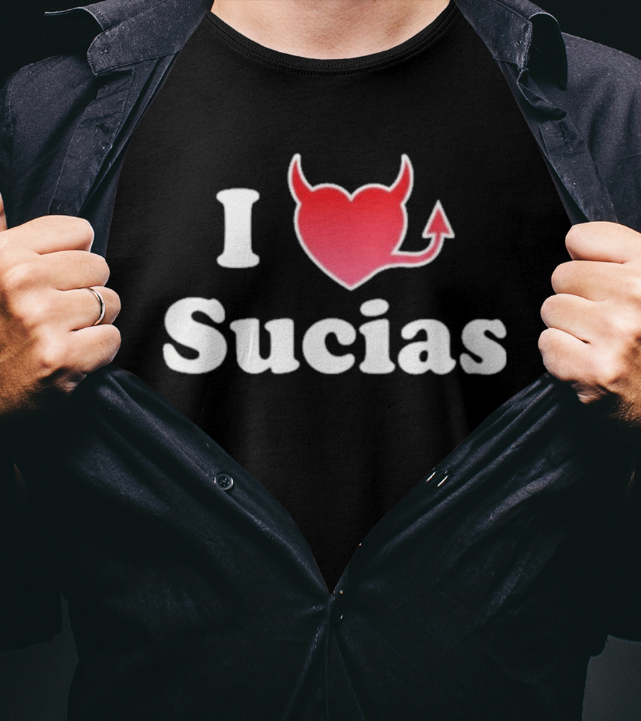 I Love Sucias Heart Devil Tail T-Shirt