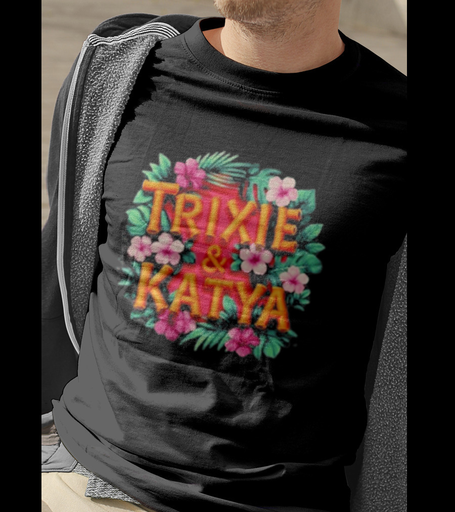 Trixie & Katya Tropical Floral Design Surfers T-Shirt