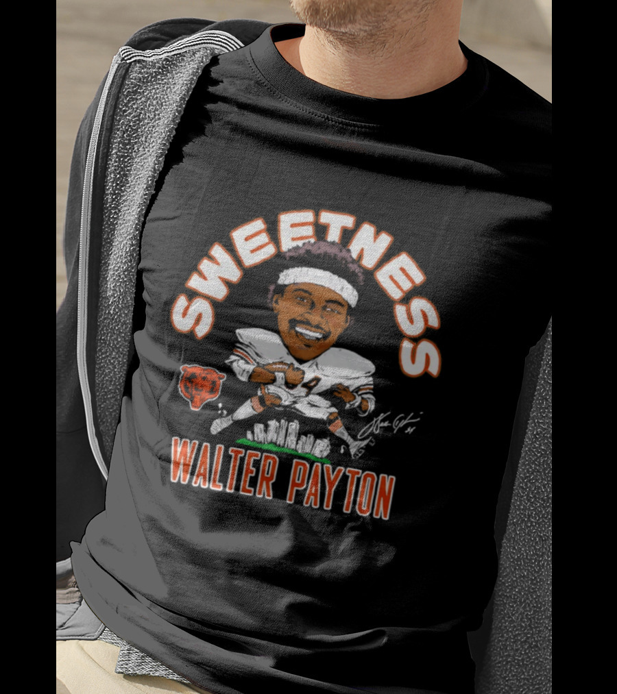 Sweetness Walter Payton Chicago Bears Caricature T-Shirt