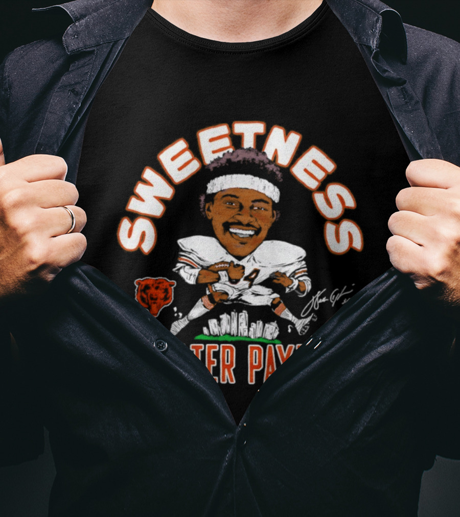 Sweetness Walter Payton Chicago Bears Caricature T-Shirt