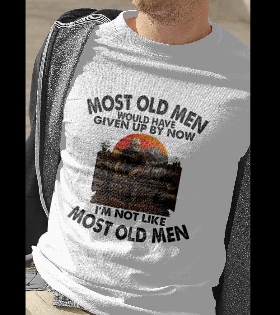 Audiophile Most Old Men Would Have Given Up By Now I'm Not Like Most Old Men Vintage Music Lover T-Shirt