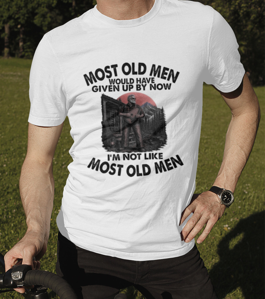 Most Old Men Would Have Given Up By Now Autoharp I'm Not Like Most Old Men T-Shirt