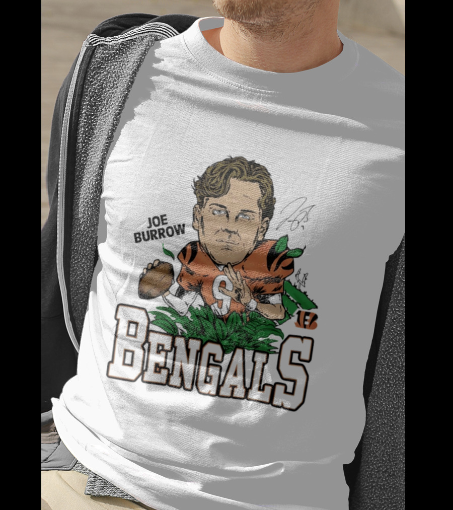 Joe Burrow Bengals Football Caricature Cincinnati T-Shirt