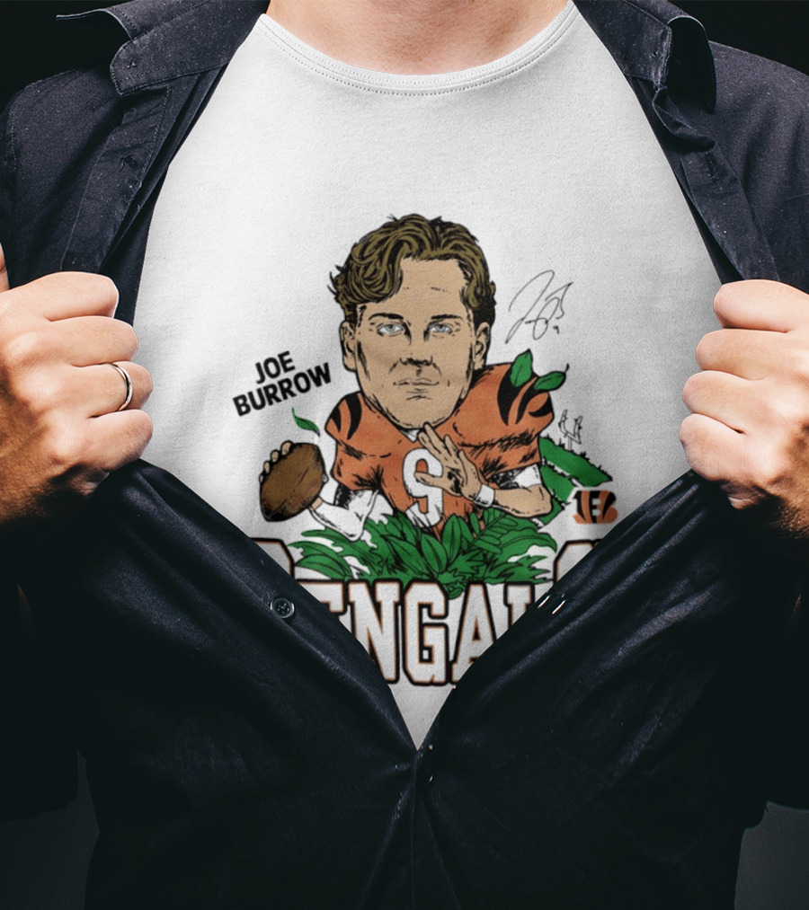 Joe Burrow Bengals Football Caricature Cincinnati T-Shirt