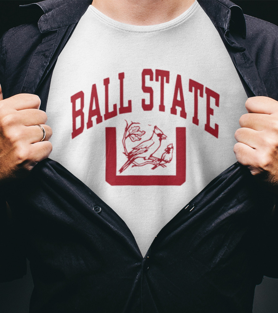 Ball State Cardinal U Vintage Red Arch T-Shirt
