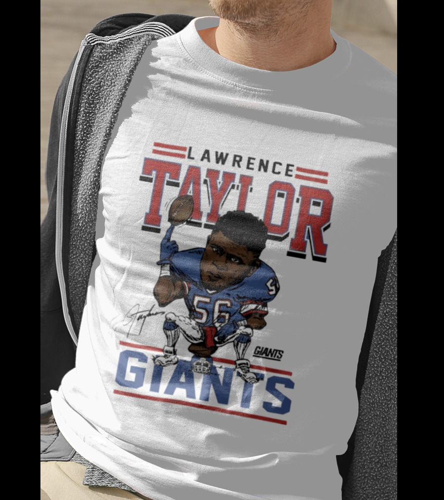 Lawrence Taylor Giants Football Caricature Number 56 T-Shirt