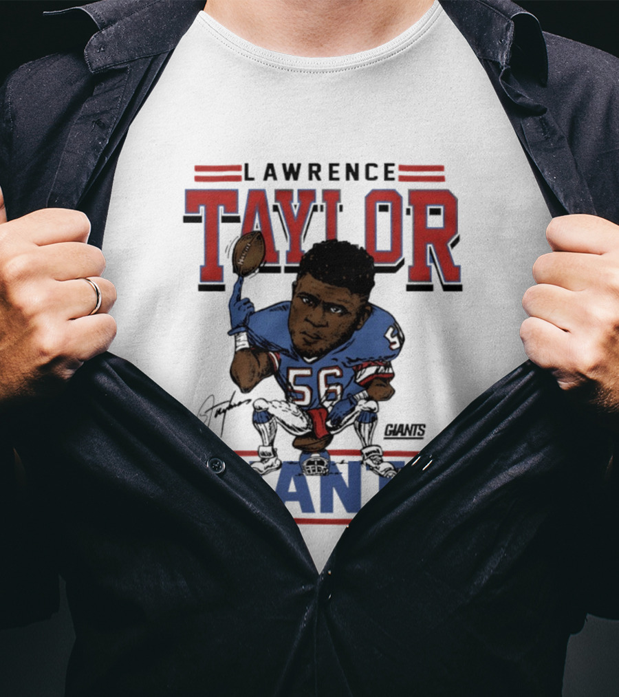 Lawrence Taylor Giants Football Caricature Number 56 T-Shirt