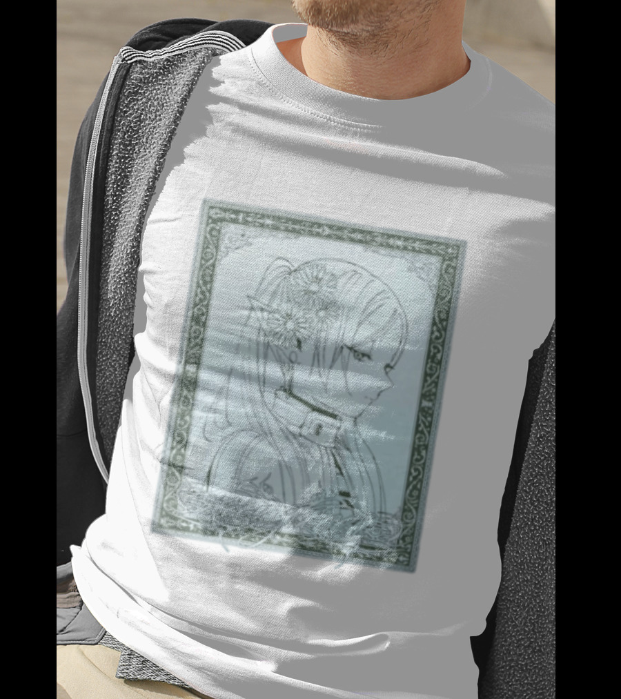 Frieren Evergreen Elf Girl Floral Fantasy Art Nouveau T-Shirt