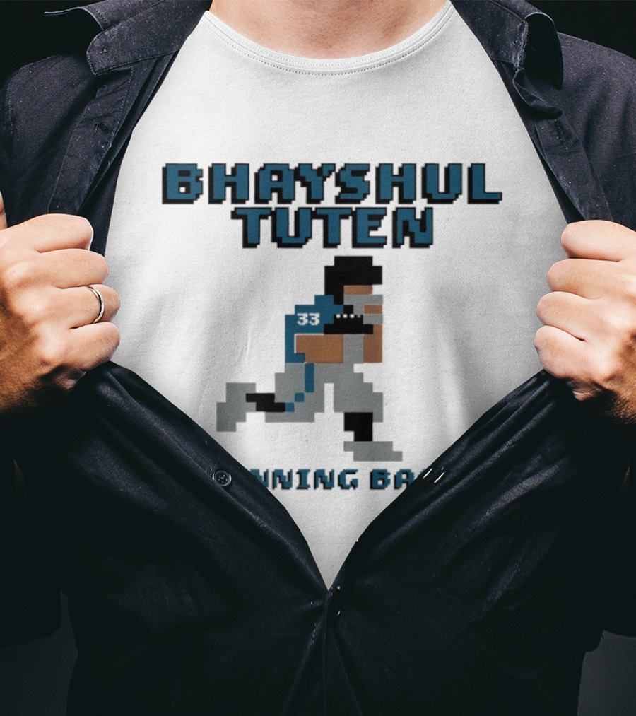 Bhayshul Tuten Running Back Pixelated Athlete Jacksonville Jaguars Football RB Baller T-Shirt