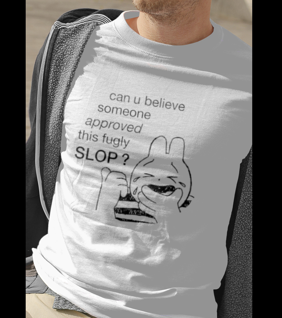 Can U Believe Someone Approved This Fugly Slop Cartoon T-Shirt