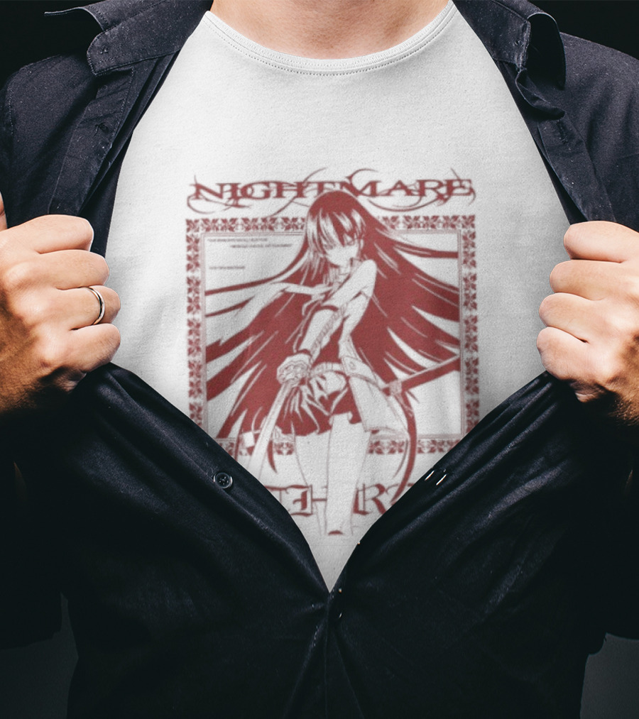 Nightmare Athrty Anime Girl Sword Art Magic Mics Time Warp Famco Brands T-Shirt
