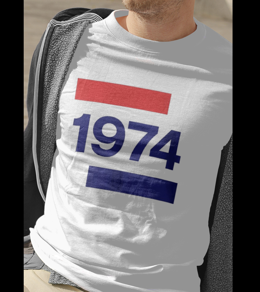 Chris Martin 1974 Vintage Blue And Red Stripes T-Shirt