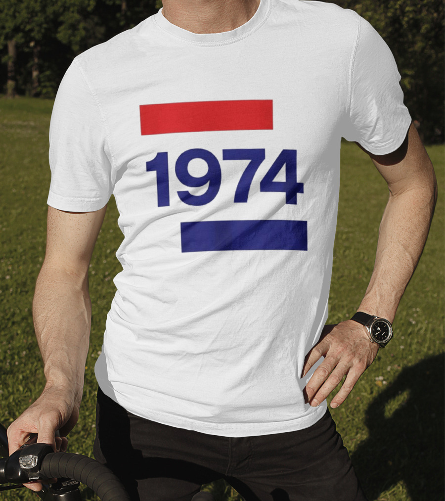 Chris Martin 1974 Vintage Blue And Red Stripes T-Shirt