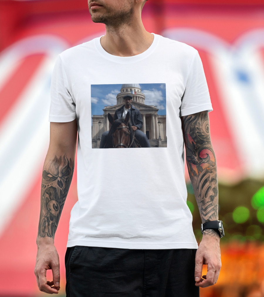 Dolly Parton Lupin Part 4 Assane Diop Horse Riding Pantheon Paris Netflix Series T-Shirt