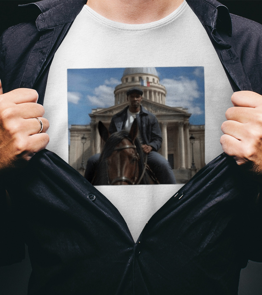 Dolly Parton Lupin Part 4 Assane Diop Horse Riding Pantheon Paris Netflix Series T-Shirt