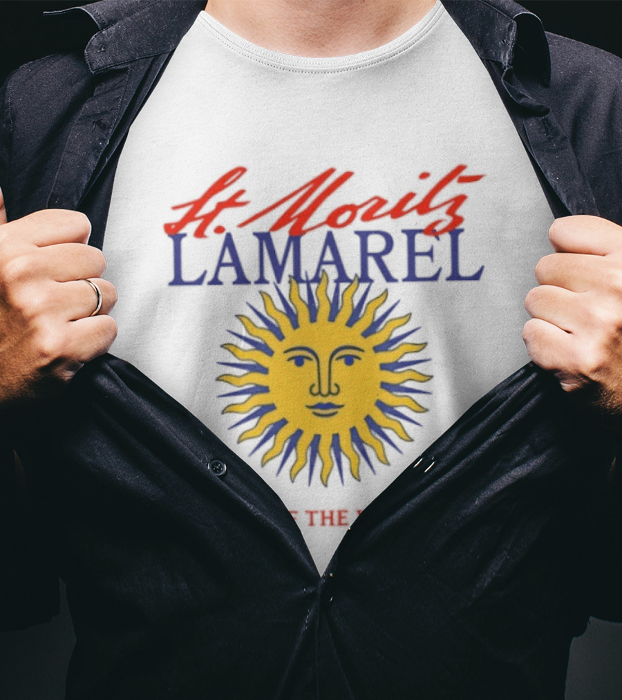 St Moritz Lamarel Sunburst Top Of The World Ski Resort T-Shirt