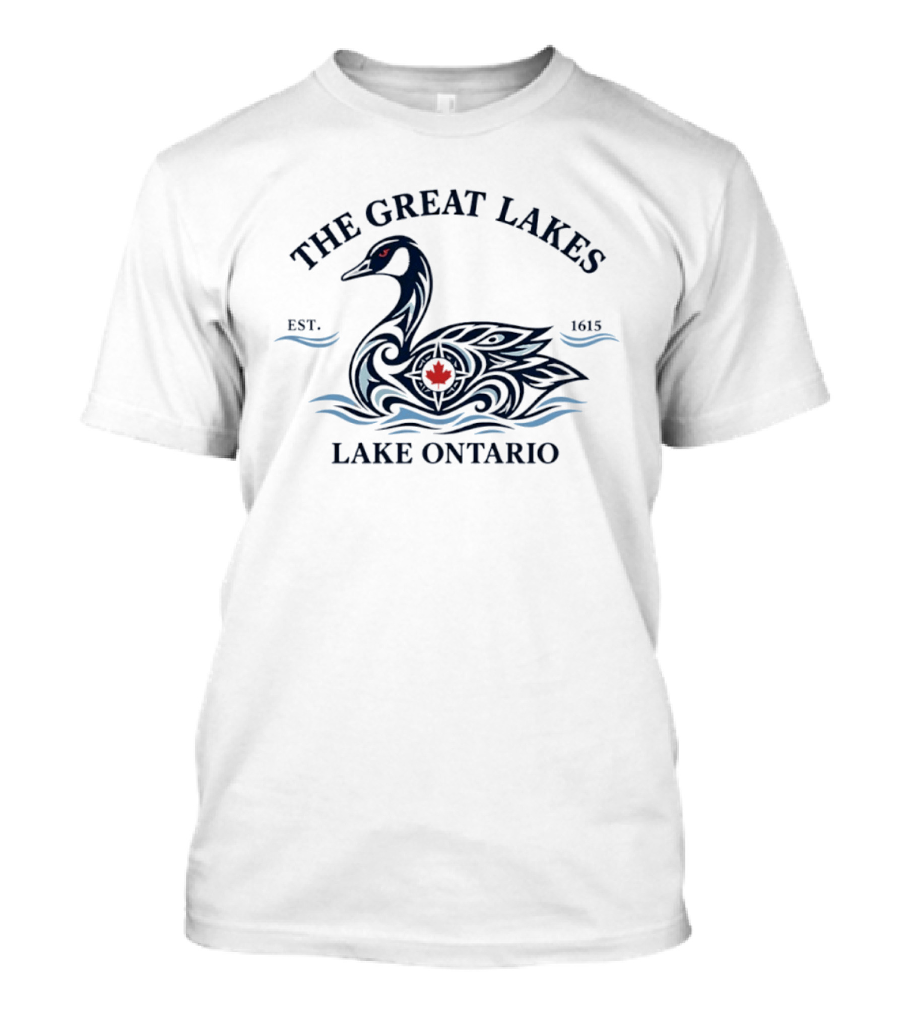 The Great Lakes Canada Goose Lake Ontario Est 1615 T-Shirt