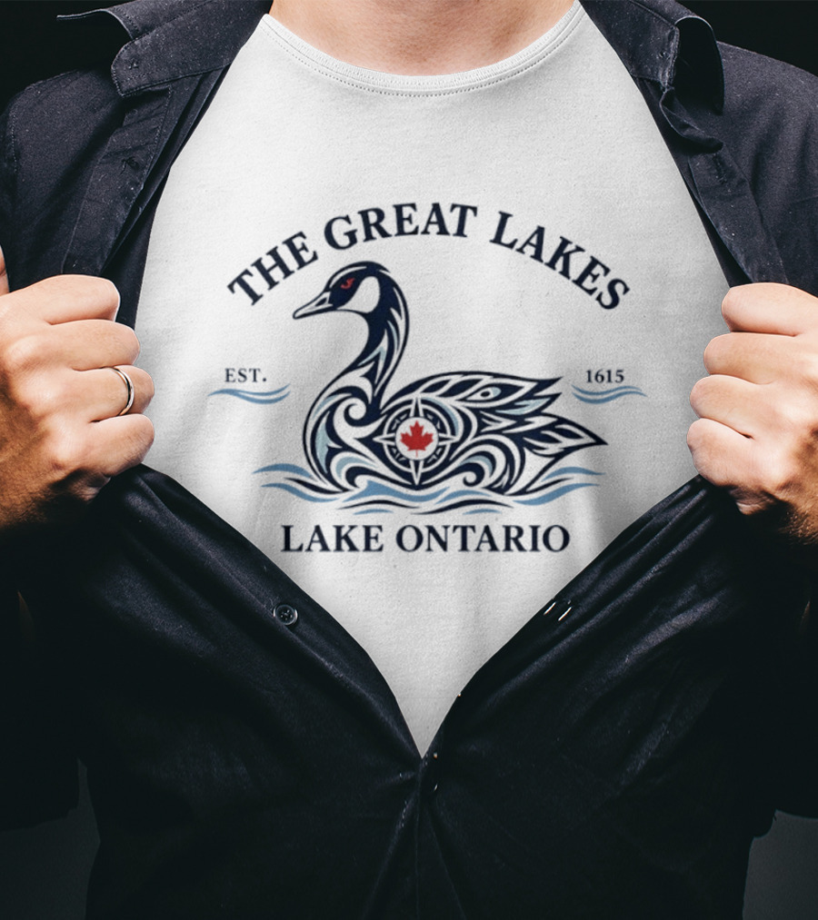 The Great Lakes Canada Goose Lake Ontario Est 1615 T-Shirt