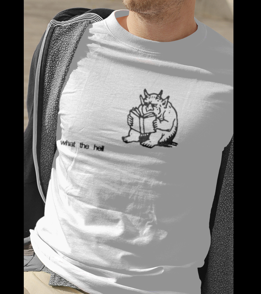 What The Hell Devil Reading Book What The Hell T-Shirt