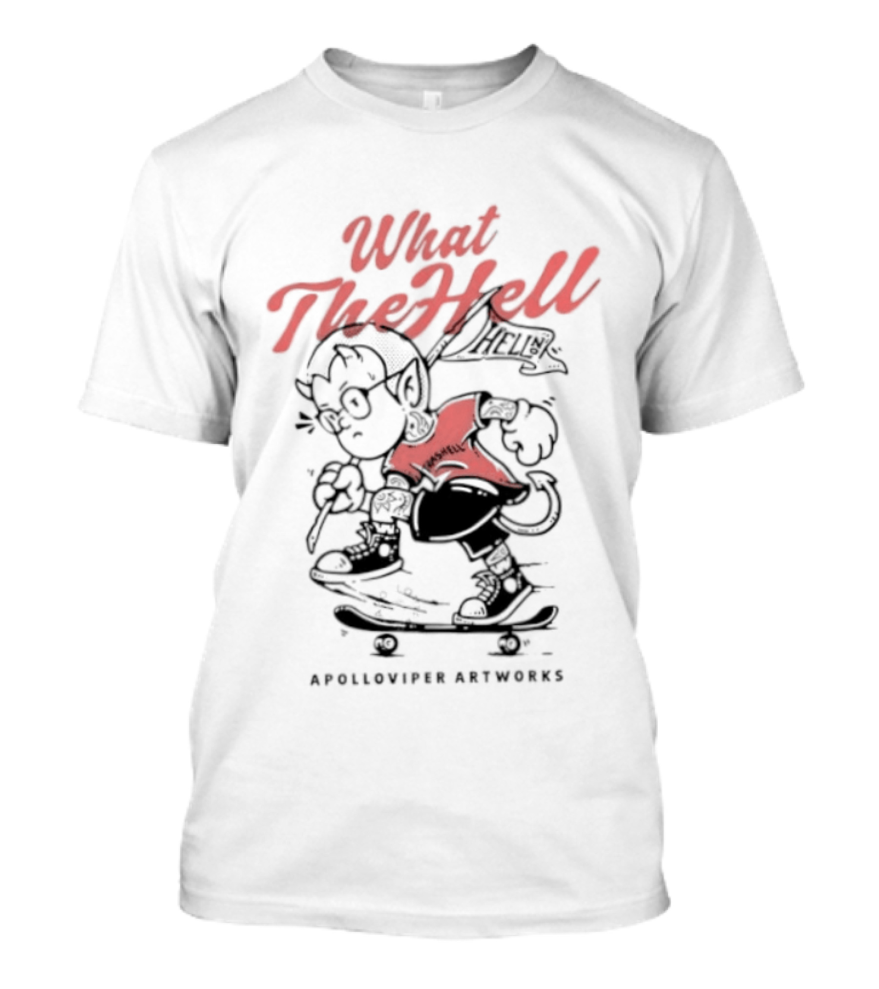What The Hell Apolloviper Artworks Retro Cartoon T-Shirt