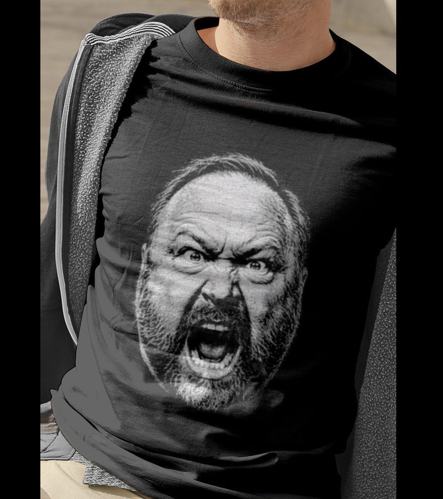 Alex Jones Intense Expression Battle Cry T-Shirt