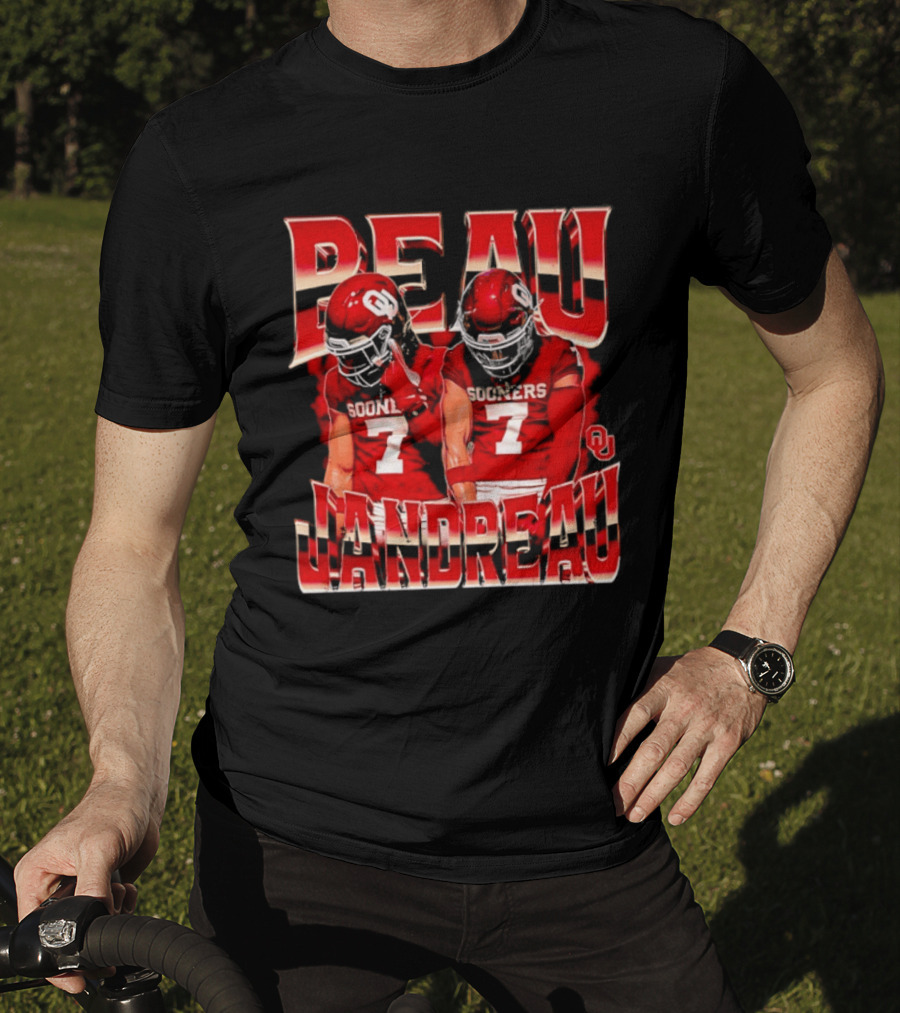 Beau Jandreau Oklahoma Sooners Football Number 7 NCAA Player Collage T-Shirt