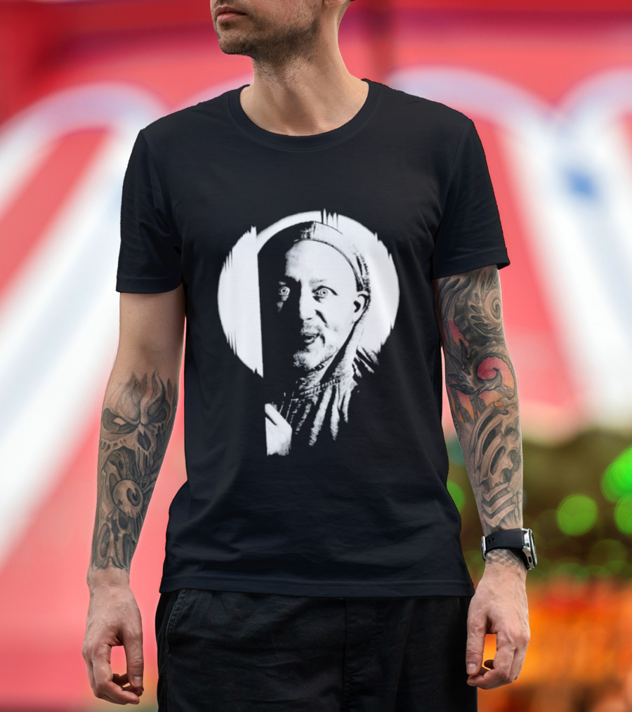Brian Limond Curious Guy Face Sketch Circle T-Shirt