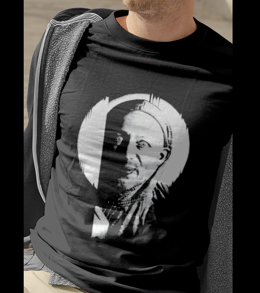 Brian Limond Curious Guy Face Sketch Circle T-Shirt