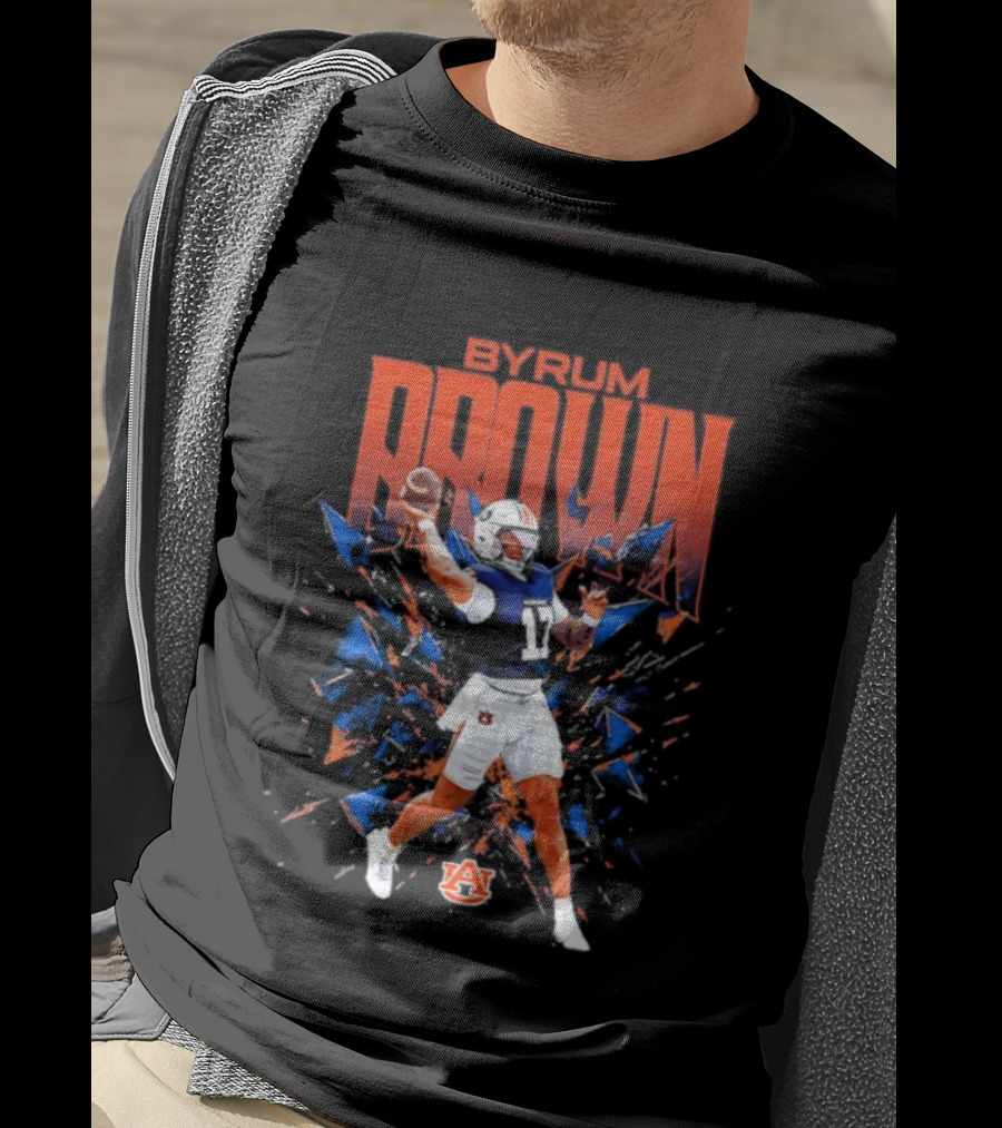 Byrum Brown Auburn Tigers Football Player T-Shirt