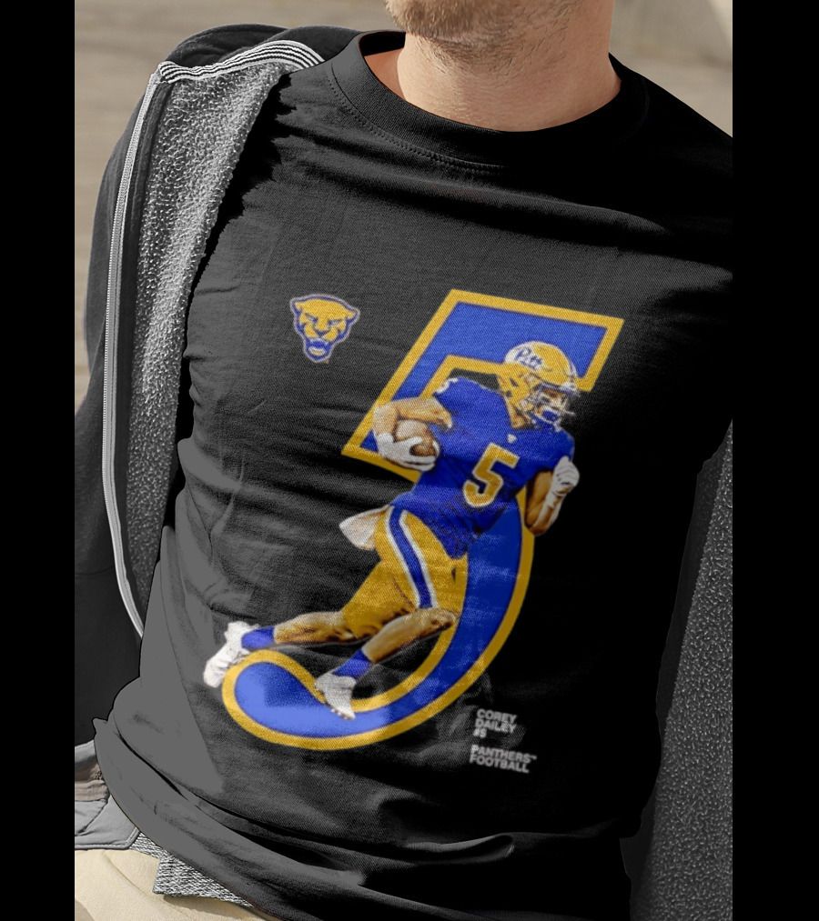 Pitt Panthers Corey Dailey 5 Football Jersey Number T-Shirt
