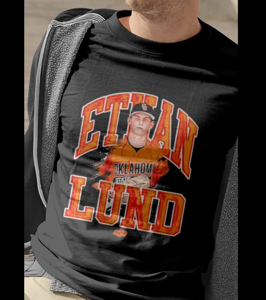 Ethan Lund Oklahoma State Cowboys Baseball T-Shirt