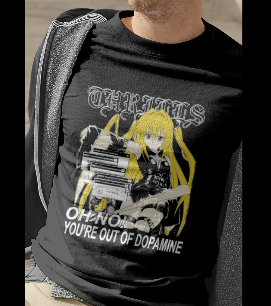 THRILLS Fatal Error Oh No You're Out Of Dopamine Anime Girl T-Shirt