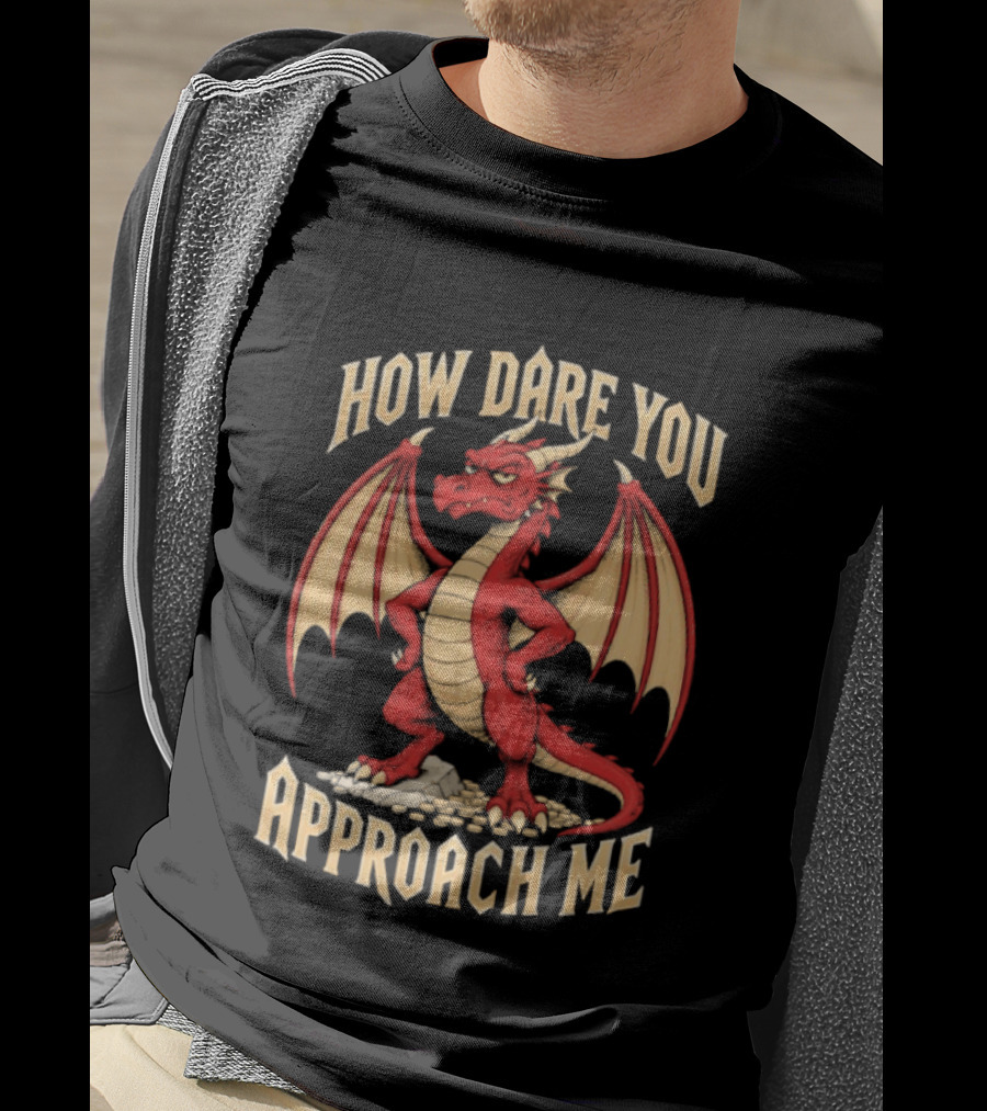 How Dare You Approach Me Dragon Fantasy Winged Creature T-Shirt